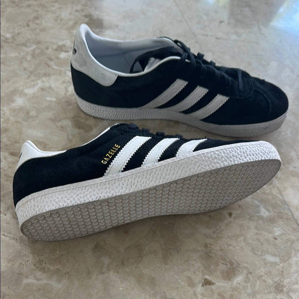 adidas Kids Gazelle Sneakers - Black and White